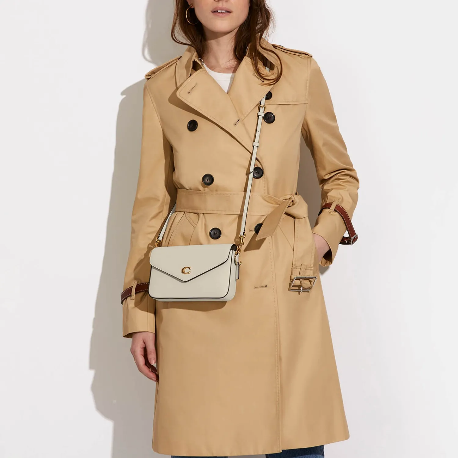 Crossbody Bags*Coach Wyn Crossgrain Leather Crossbody - Chalk