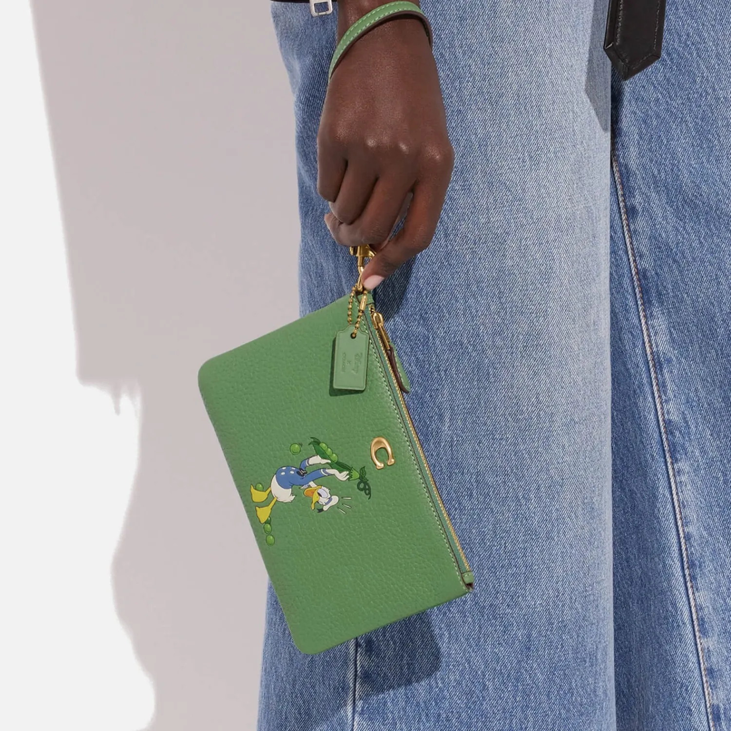 Home Accessories*Coach X Disney Donald Duck Small Leather Wristlet