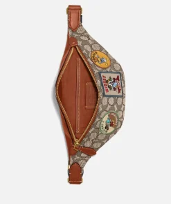 Belt Bags*Coach X Disney Jacquard And Leather Belt Bag
