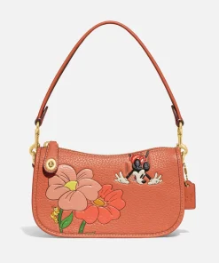 Shoulder Bags*Coach X Disney Mickey And Flowers Leather Shoulder Bag