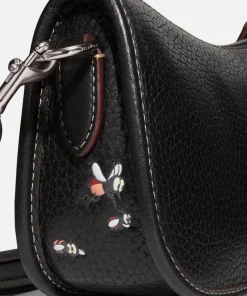 Shoulder Bags*Coach X Disney Mickey And Flowers Leather Shoulder Bag