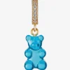 Necklaces*Crystal Haze Women's Jelly Nostalgia Bear Pave Pendant - Azure