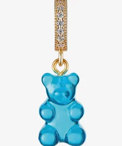 Necklaces*Crystal Haze Women's Jelly Nostalgia Bear Pave Pendant - Azure