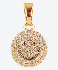 Necklaces*Crystal Haze Women's Ms Vaxxine Crystal Smiley Pendant - Crystal