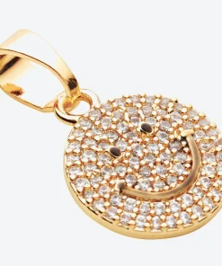 Necklaces*Crystal Haze Women's Ms Vaxxine Crystal Smiley Pendant - Crystal