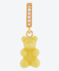 Necklaces*Crystal Haze Women's Nostalgia Pave Matte Bear - Lemonade