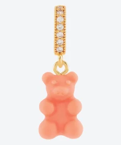 Necklaces*Crystal Haze Women's Nostalgia Pave Matte Bear - Peachy