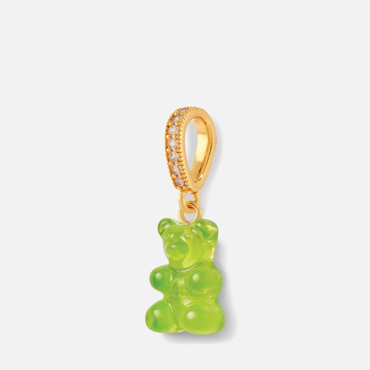 Necklaces*Crystal Haze Women's Nostalgia Pave Bear - Lime