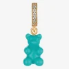 Necklaces*Crystal Haze Women's Pave Nostalgia Bear Pendant - Mykonos Blue