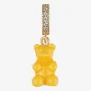 Necklaces*Crystal Haze Women's Pave Nostalgia Bear Pendant - New York Taxi Yellow