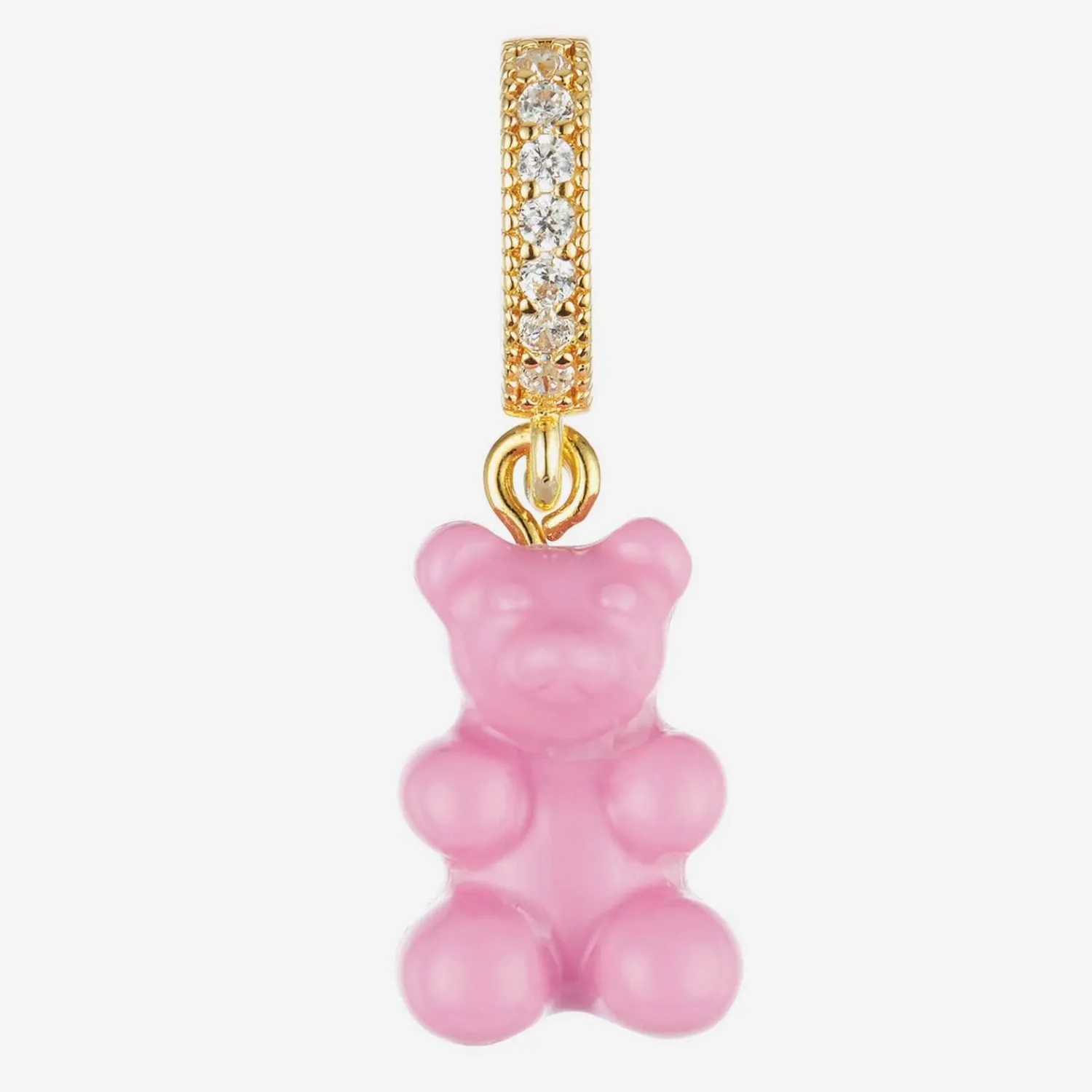 Necklaces*Crystal Haze Women's Pave Nostalgia Bear Pendant - Candy Pink