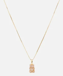 Necklaces*Crystal Haze Women's Pave Nostalgia Bear - Gold