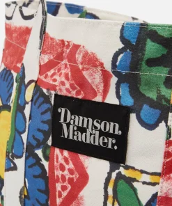 Tote Bags*Damson Madder Large Printed Organic Cotton Tote Bag