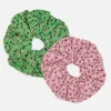 Hair Accessories*Damson Madder Two-Pack Floral Cotton-Gauze Scrunchies