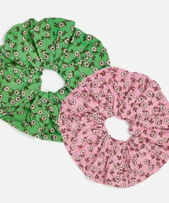 Hair Accessories*Damson Madder Two-Pack Floral Cotton-Gauze Scrunchies