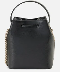 Bucket Bags*DKNY Women's Bryant Drawstring Bucket Bag - Black/Gold