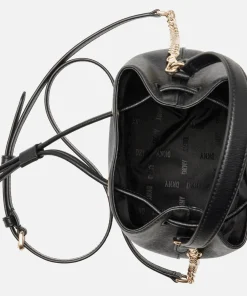 Bucket Bags*DKNY Women's Bryant Drawstring Bucket Bag - Black/Gold