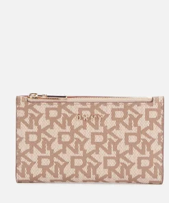 Purses And Cardholders*DKNY Women's Bryant-Bifold Card Holder - T&C Logo - Chino/Caramel