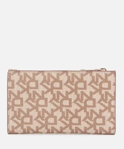 Purses And Cardholders*DKNY Women's Bryant-Bifold Card Holder - T&C Logo - Chino/Caramel