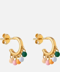 Earrings*ENAMEL Copenhagen Women's Rainbow Hoops - Dreamy
