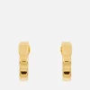 Earrings*Estella Bartlett Flat Wave Gold-Tone Hoop Earrings
