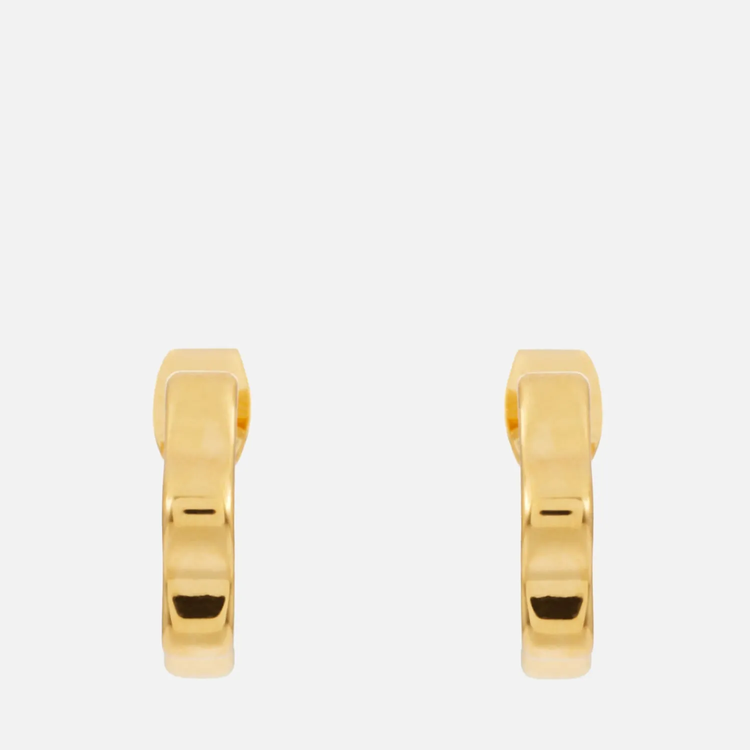 Earrings*Estella Bartlett Flat Wave Gold-Tone Hoop Earrings