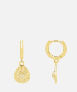 Earrings*Estella Bartlett Gold-Plated And Cubic Zirconia Hoop Earrings