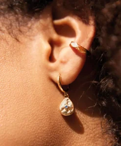 Earrings*Estella Bartlett Gold-Plated And Cubic Zirconia Hoop Earrings