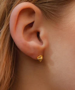 Earrings*Estella Bartlett Gold-Plated Knot Stud Earrings