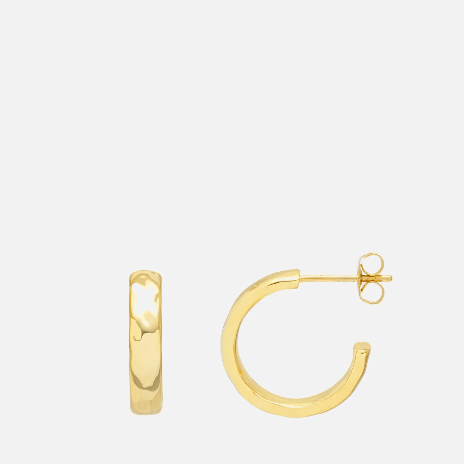 Earrings*Estella Bartlett Hammered Gold-Plated Hoop Earrings