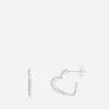 Earrings*Estella Bartlett Silver-Plated Open Heart Hoop