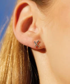 Earrings*Estella Bartlett Silver-Plated Kiss Stud Earrings