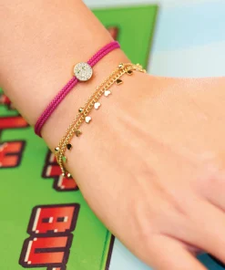 Bracelets & Bangles*Estella Bartlett Smiley Cordgold-Plated And Crystal Bracelet