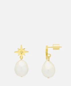 Earrings*Estella Bartlett Star Gold-Plated Faux Pearl Earrings