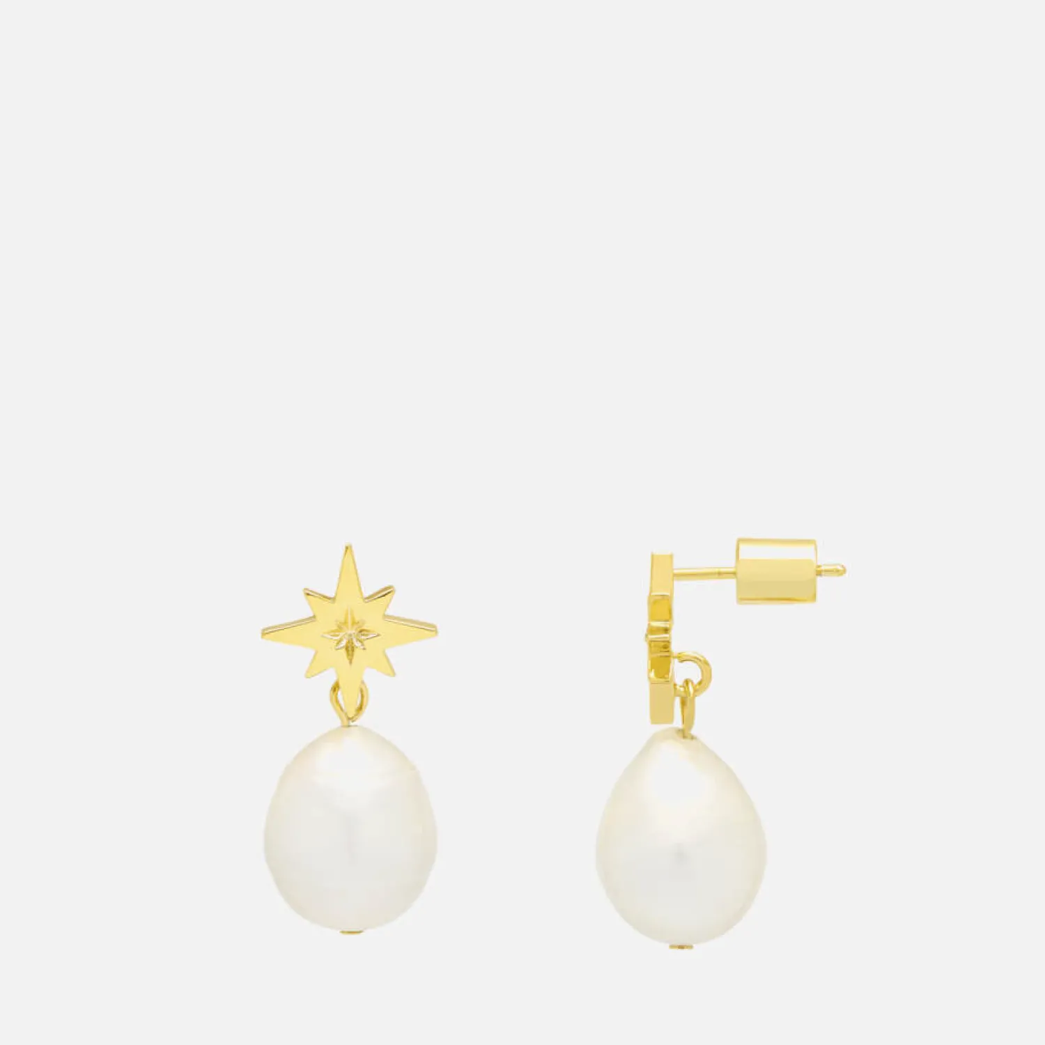 Earrings*Estella Bartlett Star Gold-Plated Faux Pearl Earrings