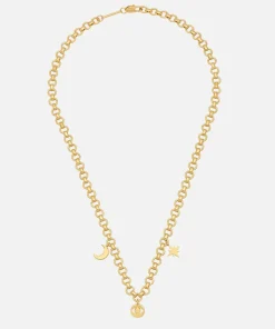 Necklaces*Estella Bartlett Women's Chunky Chain Motif Necklace - Gold Plate/Gold Plated