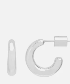 Earrings*Estella Bartlett Women's Chunky Semi Circle Hoop - Silver Plate