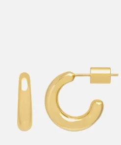 Earrings*Estella Bartlett Women's Chunky Semi Circle Hoop - Gold Plate