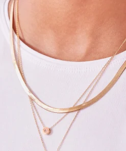 Necklaces*Estella Bartlett Women's Herringbone Chain - Gold Plate/Gold Plated
