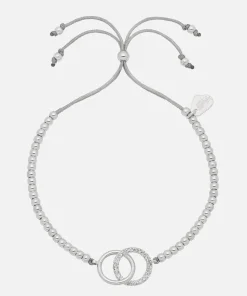 Bracelets & Bangles*Estella Bartlett Women's Interlinked Cz Liberty Bracelet - Silver Plated