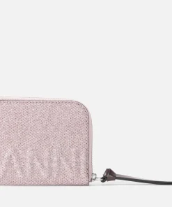 Purses And Cardholders*Ganni Banner Logo Lurex Cardholder