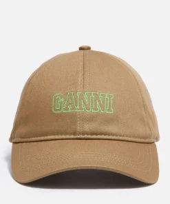 Hats Scarves & Gloves*Ganni Cotton-Twill Baseball Cap