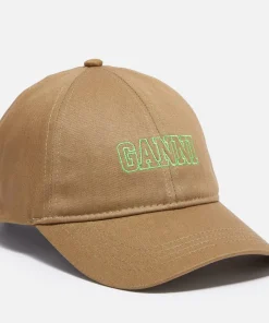 Hats Scarves & Gloves*Ganni Cotton-Twill Baseball Cap