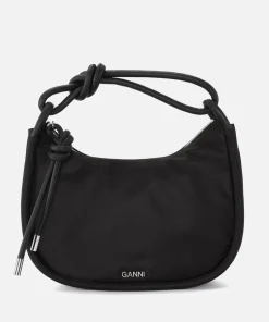 Crossbody Bags*Ganni Knot Leather-Trimmed Recycled Shell Bag