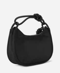 Crossbody Bags*Ganni Knot Leather-Trimmed Recycled Shell Bag