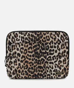 Tech Accessories*Ganni Leopard-Print Shell Laptop Sleeve 13Inch