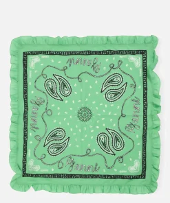 Hats Scarves & Gloves*Ganni Ruffled Organic-Cotton Bandana