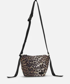 Crossbody Bags*Ganni Small Hobo Leopard-Print Shell Cross-Body Bag