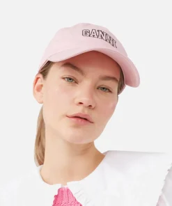 Hats Scarves & Gloves*Ganni Women's Cotton Logo Cap - Sweet Lilac