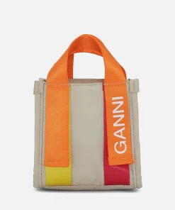 Tote Bags*Ganni Women's Recycled Tech Mini Tote Bag - Pale Khaki
